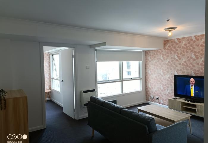 Views over Federation Square from this 2 BR apartment